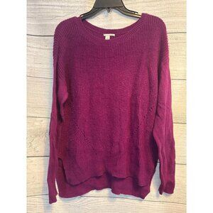 Halogen Purple Knit with details Sweater Size M